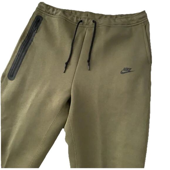 New Nike Sportswear Tech Fleece Track Pants Joggers Medium Olive Men Size Small - Picture 4 of 7